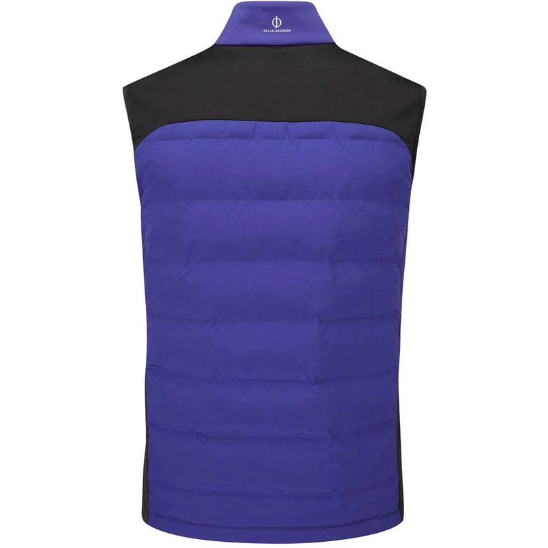 Oscar Jacobson Randal Full Zip Padded Gilet - Admiral Blue/Black