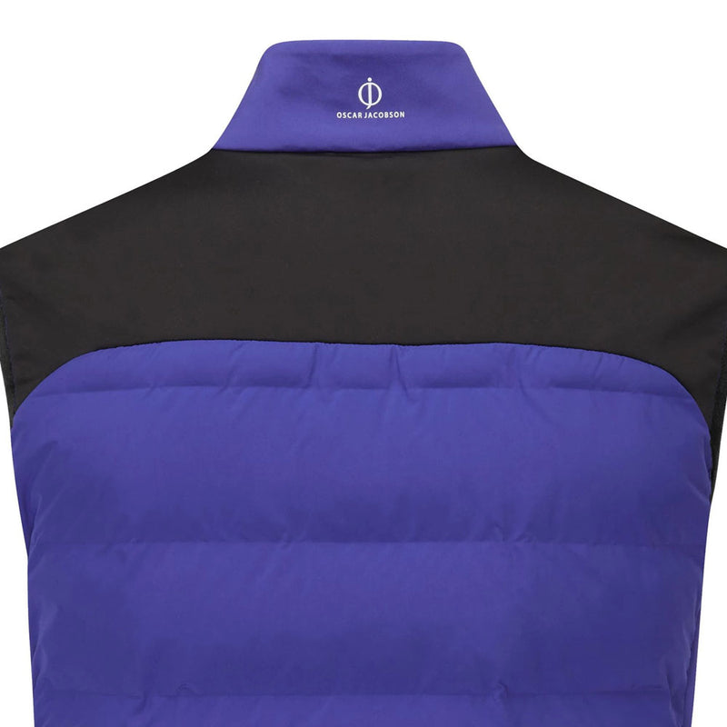 Oscar Jacobson Randal Full Zip Padded Gilet - Admiral Blue/Black