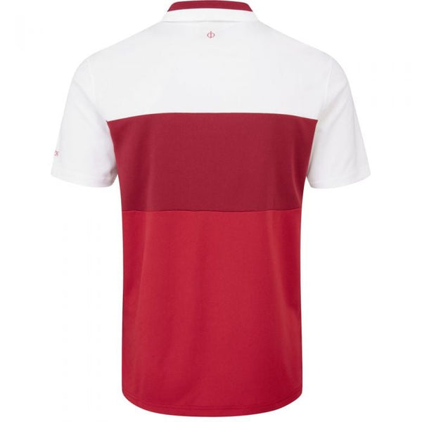 Oscar Jacobson Fulmer Polo Shirt - White/Red/Dark Red