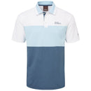 Oscar Jacobson Fulmer Polo Shirt - White/Sky Blue/Blue Charcoal