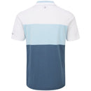 Oscar Jacobson Fulmer Polo Shirt - White/Sky Blue/Blue Charcoal