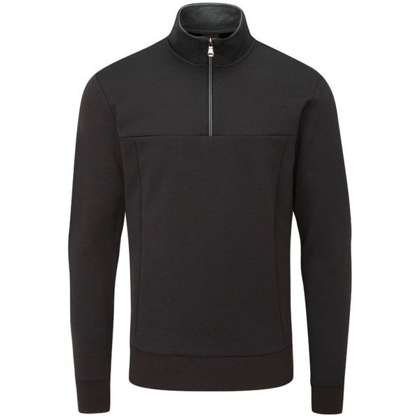 Oscar Jacobson Hawkes 1/4 Zip Pullover - Black