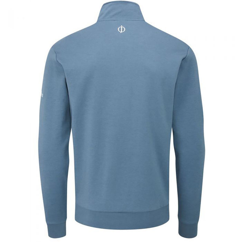 Oscar Jacobson Hawkes 1/4 Zip Pullover - Blue Charcoal