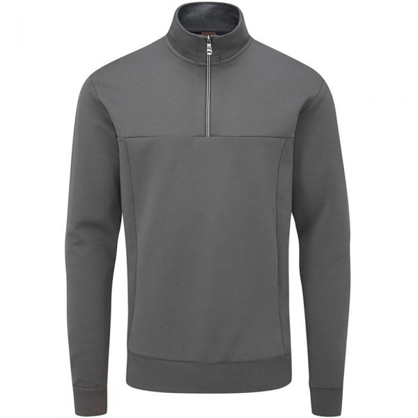 Oscar Jacobson Hawkes 1/4 Zip Pullover - Charcoal