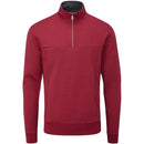 Oscar Jacobson Hawkes 1/4 Zip Pullover - Dark Red