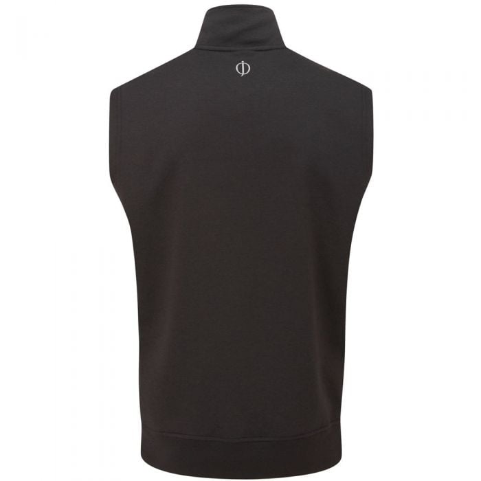 Oscar Jacobson Hawkes 1/4 Zip Sleeveless Pullover - Black