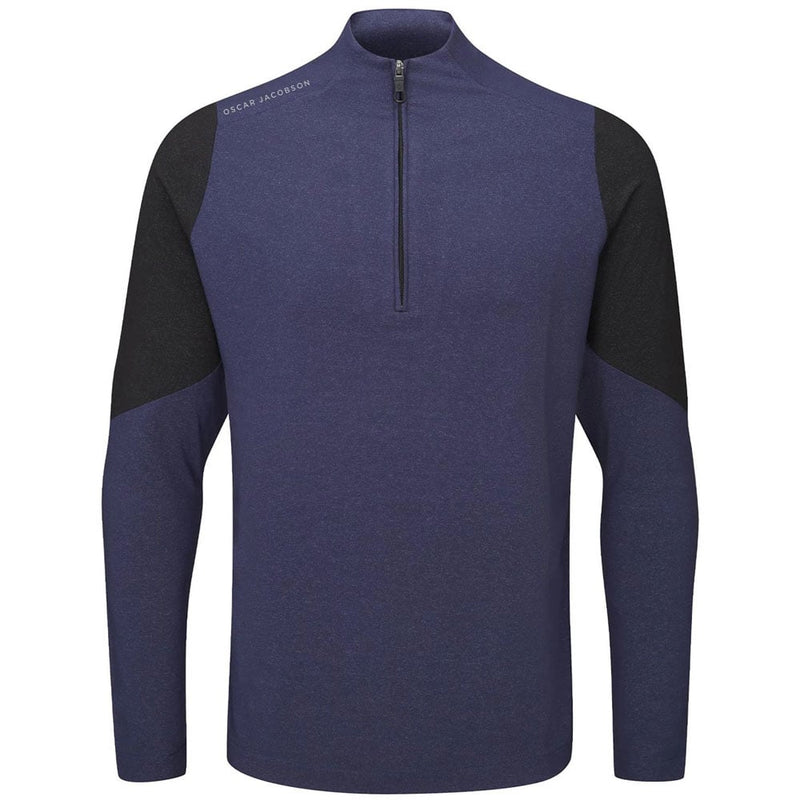 Oscar Jacobson Lodstock Mid Layer 1/2 Zip Pullover - Navy Marl