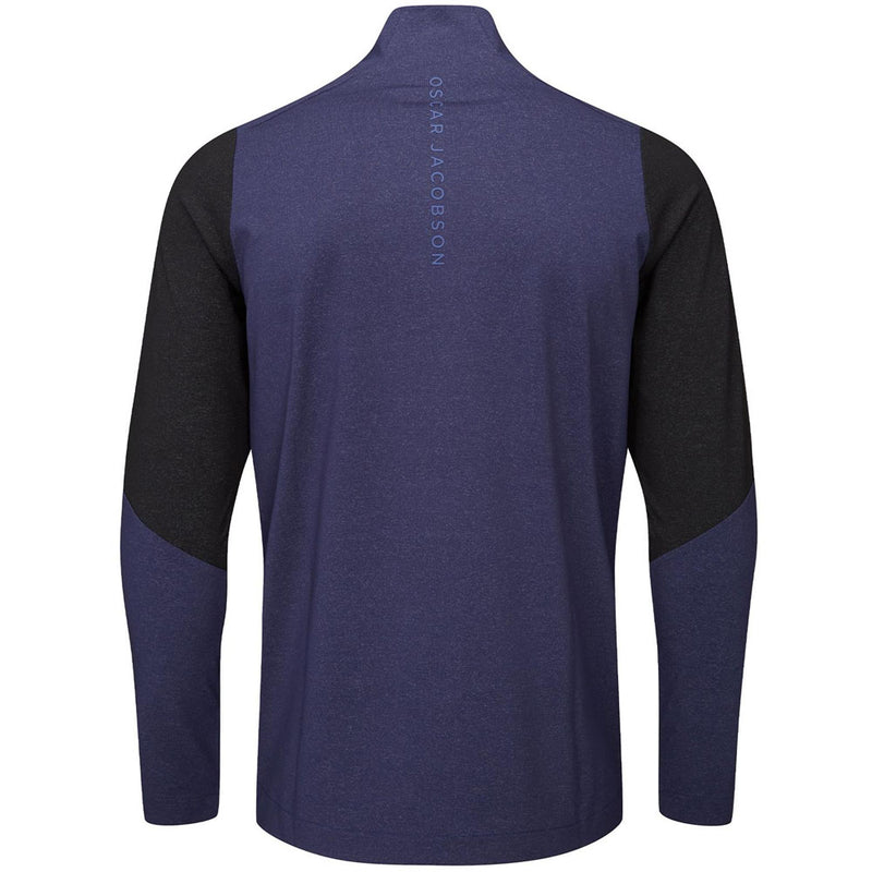 Oscar Jacobson Lodstock Mid Layer 1/2 Zip Pullover - Navy Marl