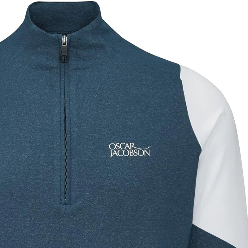 Oscar Jacobson Lodstock Tour 1/2 Zip Pullover - Teal/White