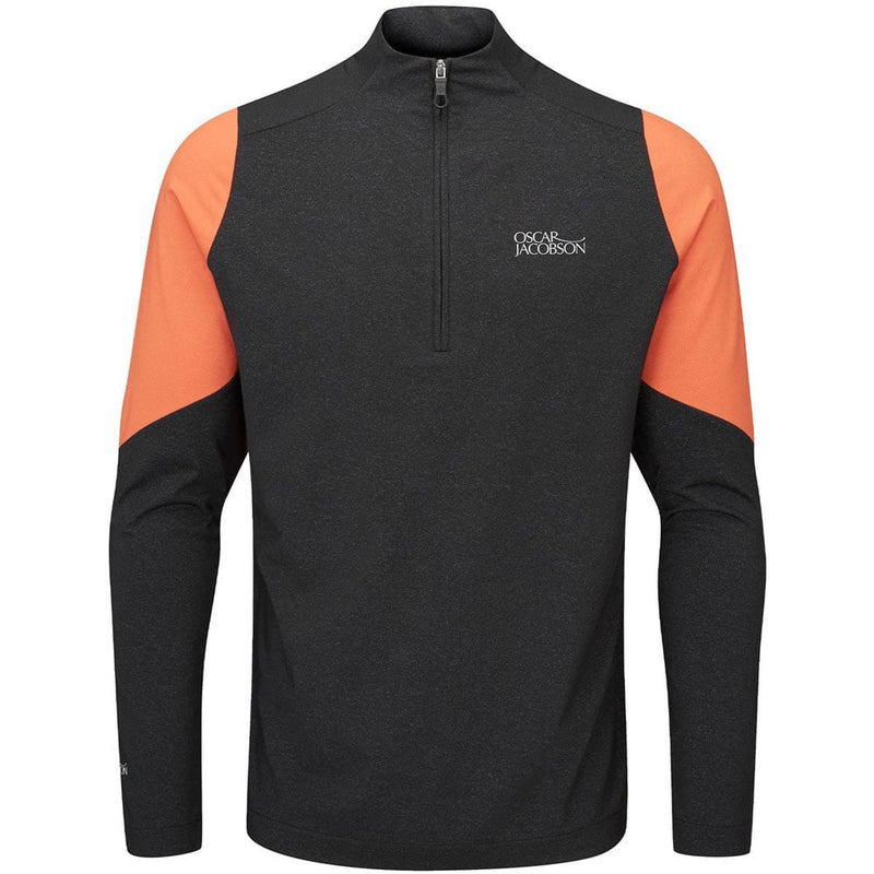 Oscar Jacobson Lodstock Tour Mid Layer 1/2 Zip Pullover - Black Marl
