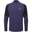 Oscar Jacobson Lodstock Tour Mid Layer 1/2 Zip Pullover - Navy Marl