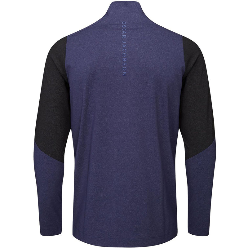Oscar Jacobson Lodstock Tour Mid Layer 1/2 Zip Pullover - Navy Marl
