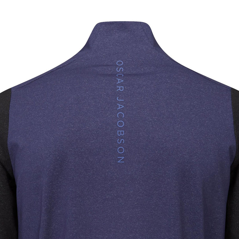 Oscar Jacobson Lodstock Tour Mid Layer 1/2 Zip Pullover - Navy Marl