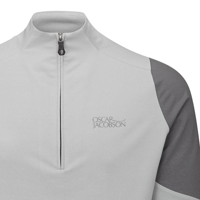 Oscar Jacobson Lodstock Tour Mid Layer 1/2 Zip Pullover - Light Grey Marl
