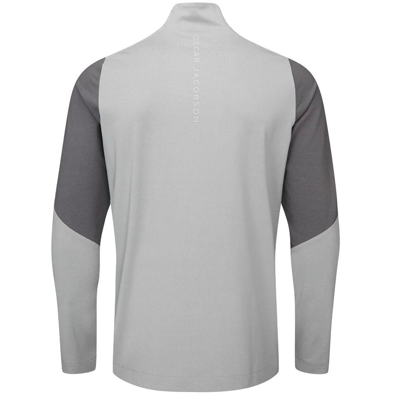 Oscar Jacobson Lodstock Tour Mid Layer 1/2 Zip Pullover - Light Grey Marl