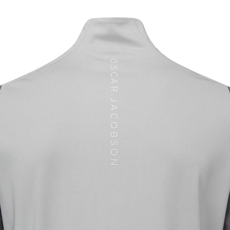 Oscar Jacobson Lodstock Tour Mid Layer 1/2 Zip Pullover - Light Grey Marl