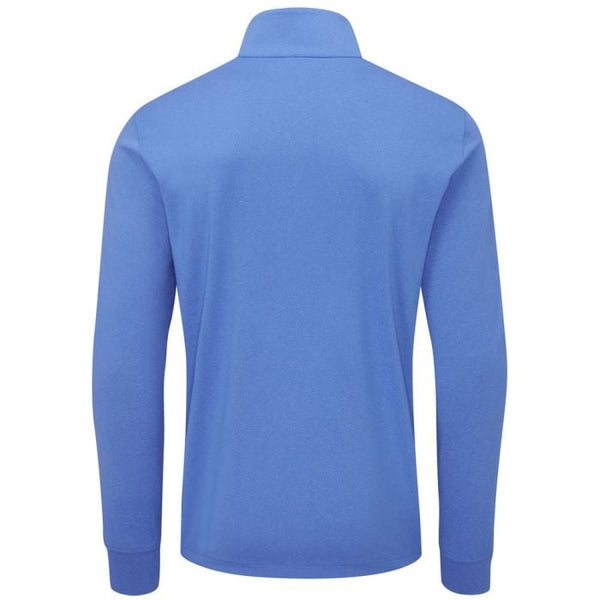 Oscar Jacobson Loke 1/4 Zip Mid-Layer - Mid Blue