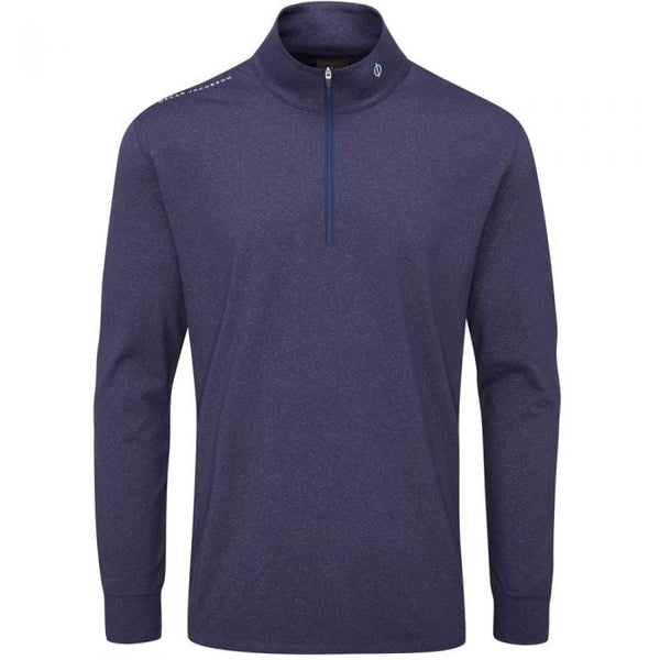 Oscar Jacobson Loke 1/4 Zip Mid-Layer - Navy