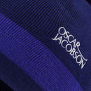 Oscar Jacobson Murray Knitted Bobble Hat - Navy/Royal Blue
