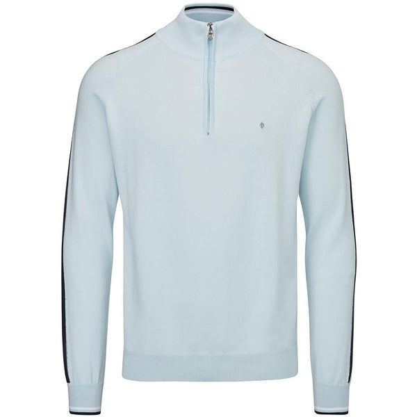 Oscar Jacobson Repton Pin Pullover - Cool Blue/Navy/White