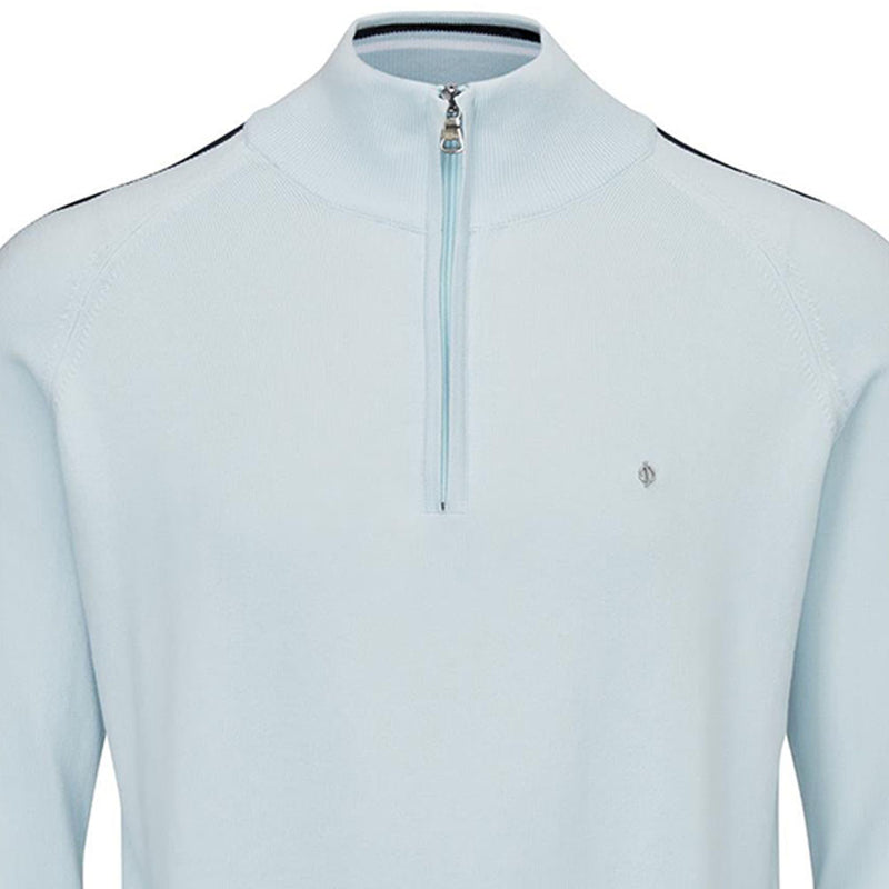 Oscar Jacobson Repton Pin Pullover - Cool Blue/Navy/White