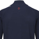 Oscar Jacobson Repton Pin Pullover - Navy/Jewel Red/White