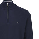 Oscar Jacobson Repton Pin Pullover - Navy/Jewel Red/White