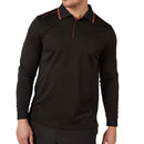 Oscar Jacobson Sheldon Long Sleeve Polo Shirt - Black