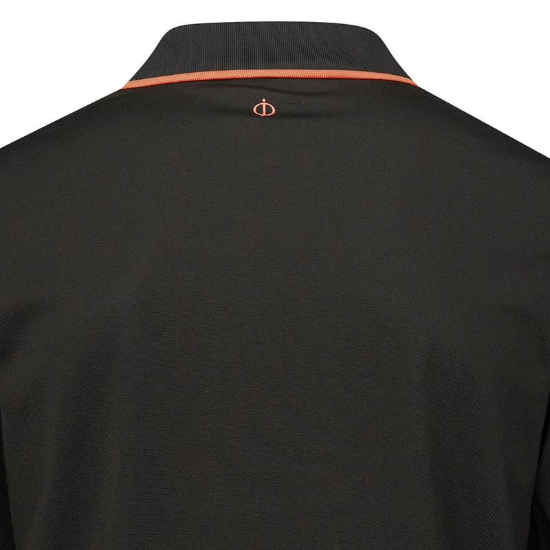 Oscar Jacobson Sheldon Long Sleeve Polo Shirt - Black
