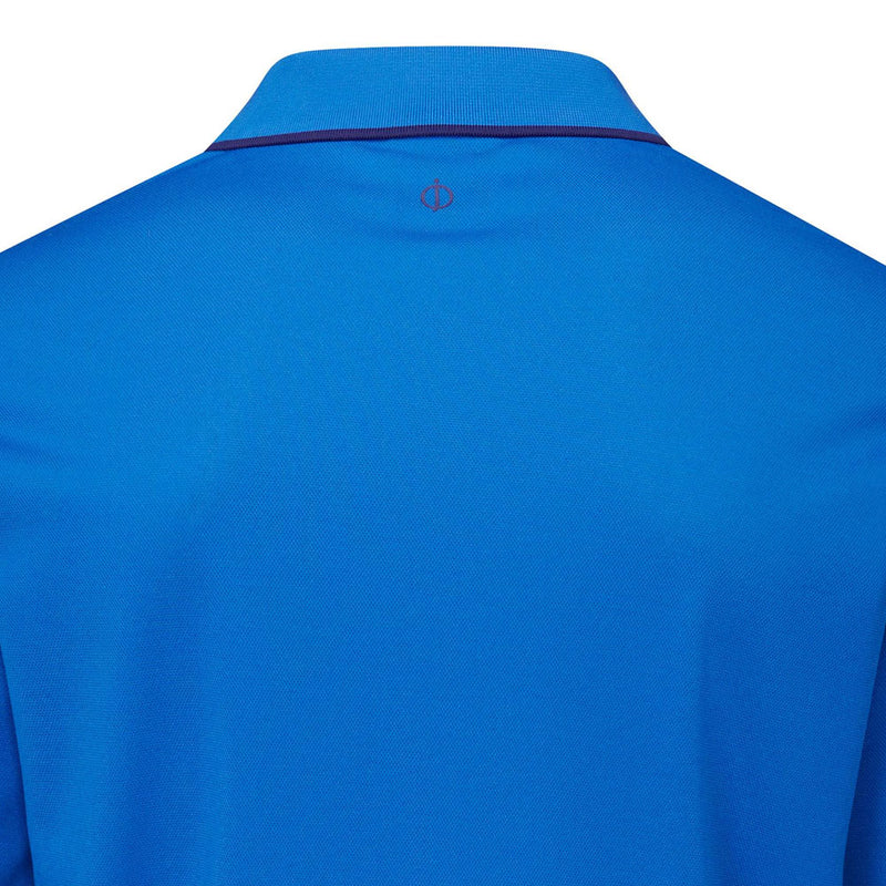 Oscar Jacobson Sheldon Long Sleeve Polo Shirt - Royal Blue
