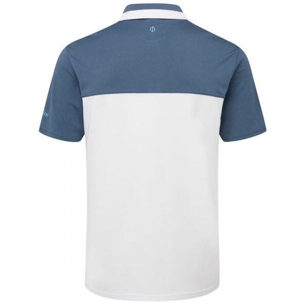 Oscar Jacobson Stanton Polo Shirt - Blue Charcoal/White