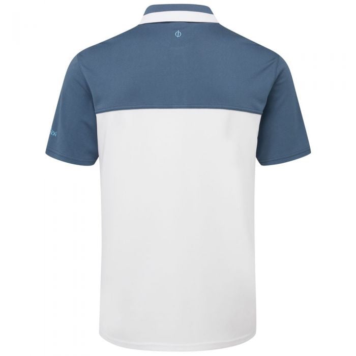 Oscar Jacobson Stanton Polo Shirt - Blue Charcoal/White