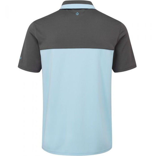 Oscar Jacobson Stanton Polo Shirt - Charcoal/Sky Blue