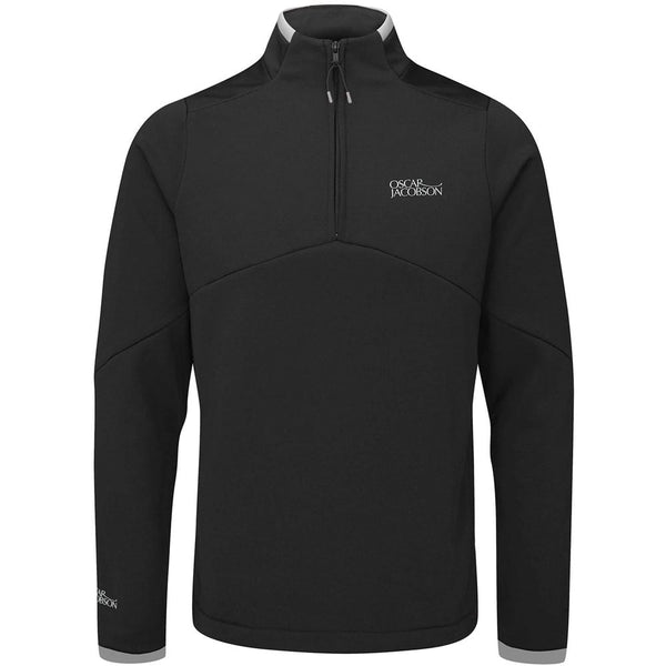 Oscar Jacobson Talbot Tour Mid Layer 1/2 Zip Pullover - Black