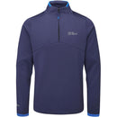 Oscar Jacobson Talbot Tour Mid Layer 1/2 Zip Pullover - Navy