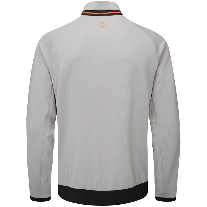 Oscar Jacobson Tarren Mid Layer 1/2 Zip Pullover - Light Grey Marl