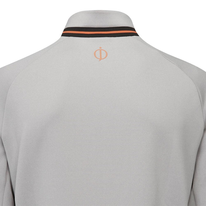 Oscar Jacobson Tarren Mid Layer 1/2 Zip Pullover - Light Grey Marl