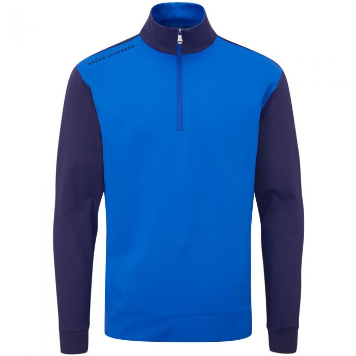 Oscar Jacobson Taylor 1/4 Zip Mid-Layer - Royal Blue