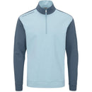 Oscar Jacobson Taylor 1/4 Zip Mid-Layer - Sky Blue
