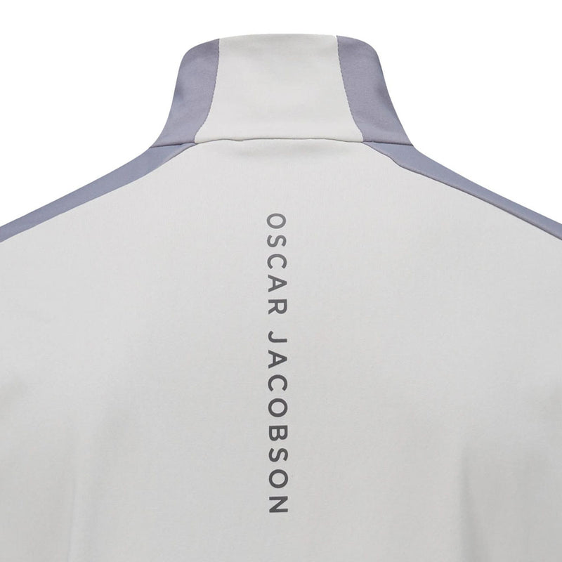 Oscar Jacobson Thornton Mid Layer 1/2 Zip Pullover - Light Grey