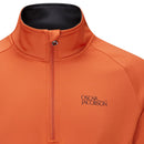 Oscar Jacobson Trent Tour Mid Layer 1/2 Zip Pullover - Orange Rust