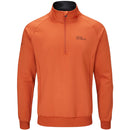 Oscar Jacobson Trent Tour Mid Layer 1/2 Zip Pullover - Orange Rust