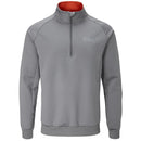 Oscar Jacobson Trent Tour Mid Layer 1/2 Zip Pullover - Pewter/Orange Rust