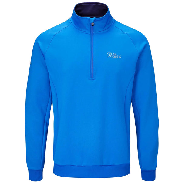 Oscar Jacobson Trent Tour Mid Layer 1/2 Zip Pullover - Royal Blue