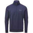 Oscar Jacobson Trent Tour Mid Layer 1/2 Zip Pullover - Solid Navy
