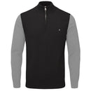 Oscar Jacobson Waldorf Pin 1/2 Zip Pullover - Black/Light Grey