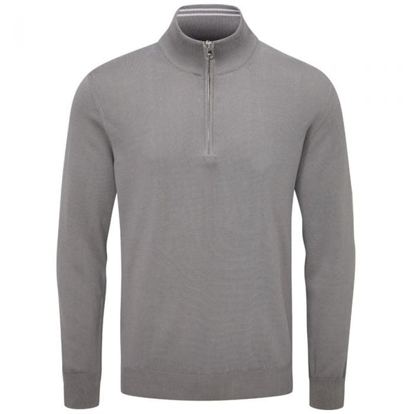 Oscar Jacobson Waldorf 1/2 Zip Pullover - Charcoal