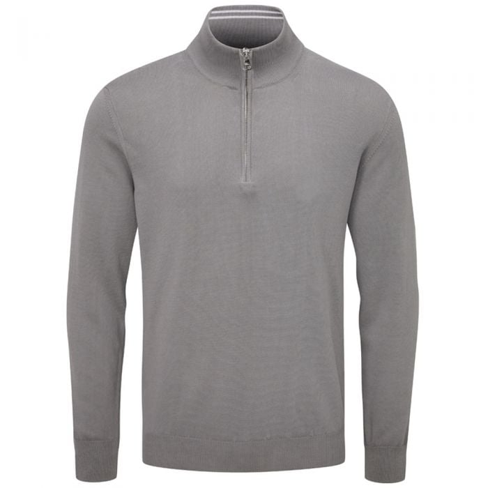 Oscar Jacobson Waldorf 1/2 Zip Pullover - Charcoal