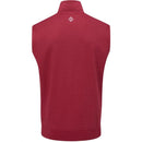 Oscar Jacobson Hawkes 1/4 Zip Sleeveless Pullover - Dark Red