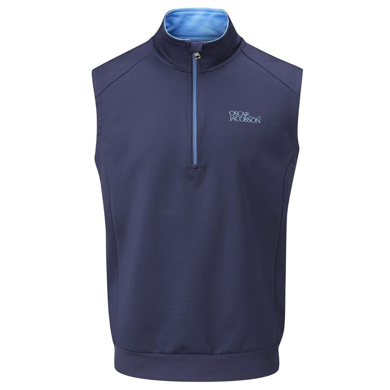 Oscar Jacobson Trent Tour 1/2 Zip Golf Vest - Navy